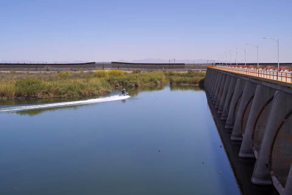 A view shows the Morelos Dam, which diverts Colorado River water to the Mexicali Valley, in Los Algodones A view shows the floodgates of the Morelos Dam, which diverts Colorado River water to the Mexicali Valley, as the Mexican government announced an immediate water delivery to Texas farmers to help address a shortfall under a treaty that has strained U.S.-Mexico relations and prompted tariff threats by U.S. President Donald Trump