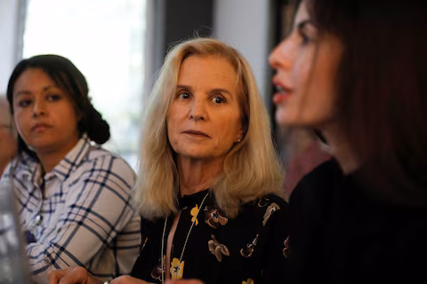 Kerry Kennedy, President of Robert F. Kennedy Human Rights attends a press conference in Santa Tecla, El Salvador April 28, 2025.