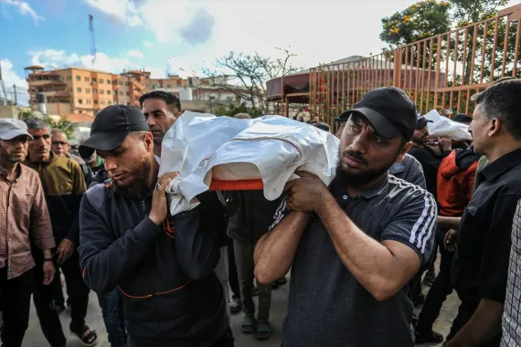 Israeli Forces Kill 24 in Gaza, Target Rescuers as Siege Enters 64th Day