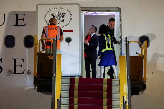 Macron Responds After Video Shows Him Shoving Brigitte at Public Event