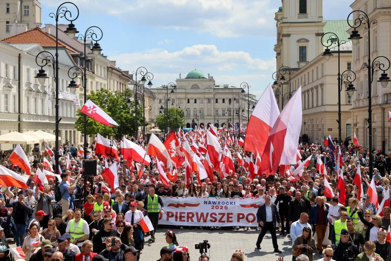 “Prelude to a Political Reckoning: Massive Marches Set Stage for Poland’s Pivotal Vote”