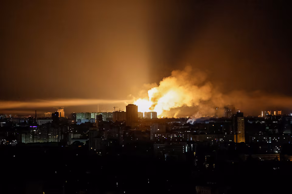 Kyiv Rocked by Drone and Missile Barrage as Fires Rage Across City