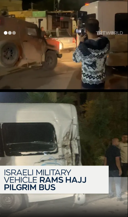 Israeli Armoured Vehicle Rams Bus Carrying Hajj Pilgrims in Jenin, Several Injured