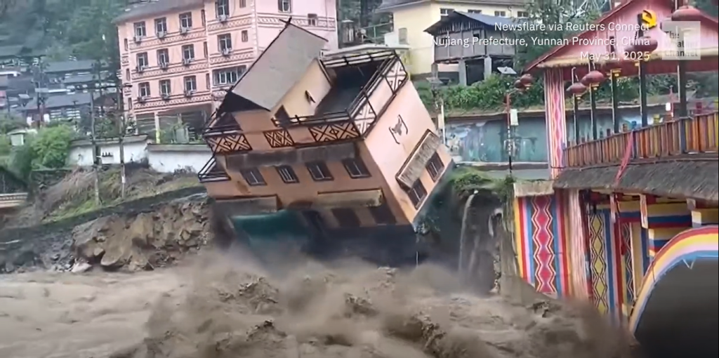 House Collapses Amid Devastating Floods in China