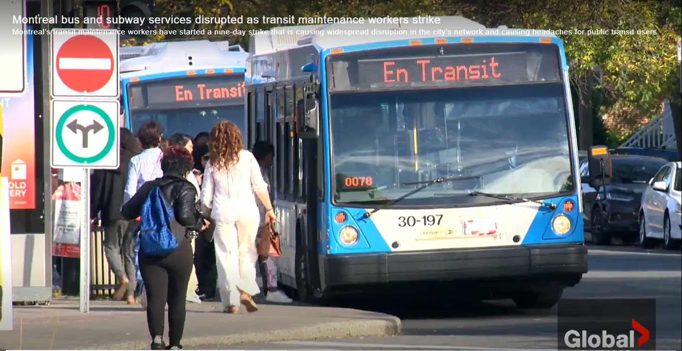 Montreal Transit System Faces Major Disruptions Amid Strikes by Bus and Metro Workers